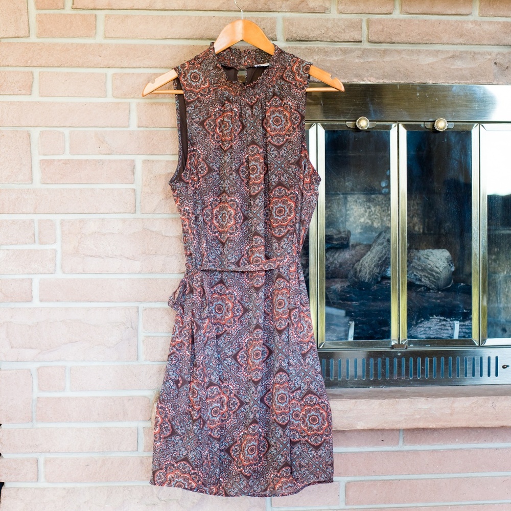 DR2 Daniel Rainn Sleeveless Dress w/ Tie Waist